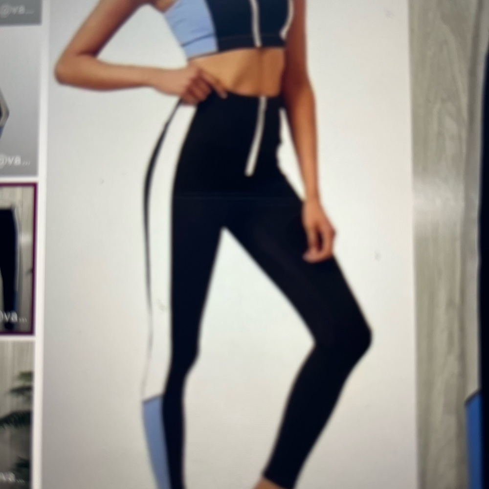 Solid and Striped leggings